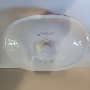 Romertopf Oval Ceramic  White Enamel LID Only 15.7x11x7.8